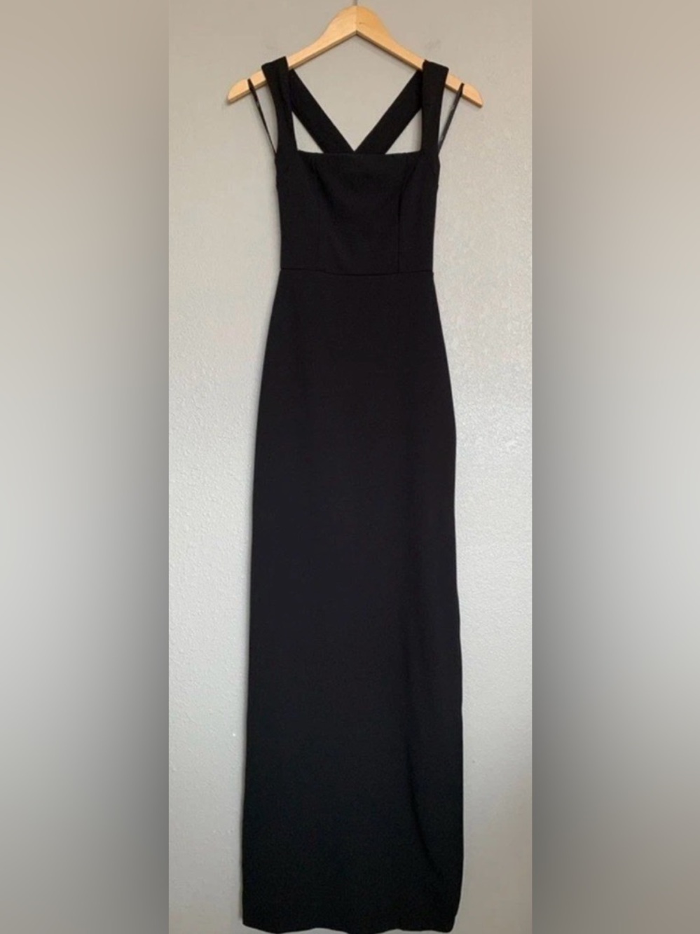 Lulus Glamorous Dedication Black Maxi Dress XS NWT Side Slit Backless Dress - Picture 8 of 16